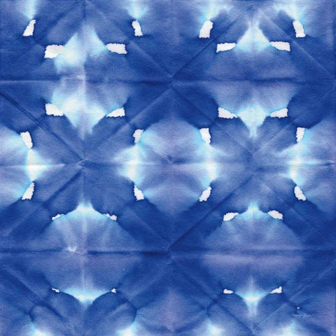 Aquarelle Blue Square III Black Ornate Wood Framed Art Print with Double Matting by Green, Nancy