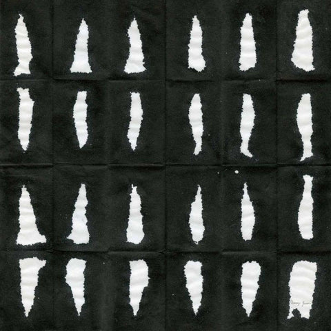 Aquarelle Black and White Square VI Black Modern Wood Framed Art Print by Green, Nancy