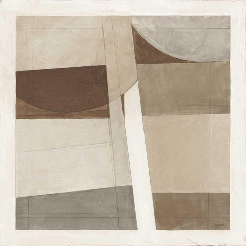 Sunny Side Up Brown White Modern Wood Framed Art Print by Schick, Mike