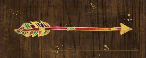 Beautiful Arrows III on Wood No Words White Modern Wood Framed Art Print with Double Matting by Pela Studio