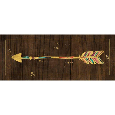 Beautiful Arrows IV on Wood No Words Gold Ornate Wood Framed Art Print with Double Matting by Pela Studio