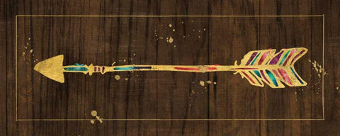 Beautiful Arrows IV on Wood No Words White Modern Wood Framed Art Print with Double Matting by Pela Studio