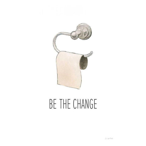 Be The Change White Modern Wood Framed Art Print by Wiens, James