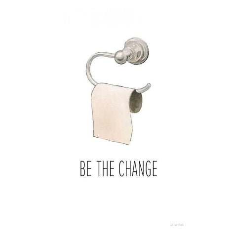 Be The Change Black Modern Wood Framed Art Print with Double Matting by Wiens, James