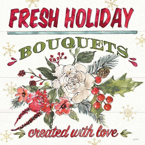 Lighthearted Holiday VII White Modern Wood Framed Art Print with Double Matting by Tavoletti, Anne