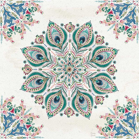 Bohemian Vibes VI Gold Ornate Wood Framed Art Print with Double Matting by June, Dina