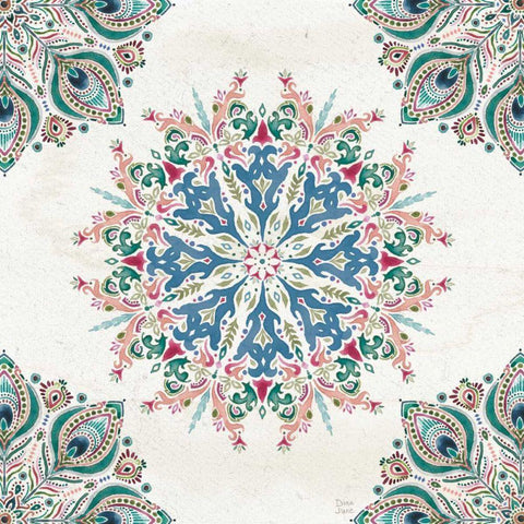 Bohemian Vibes VII White Modern Wood Framed Art Print with Double Matting by June, Dina