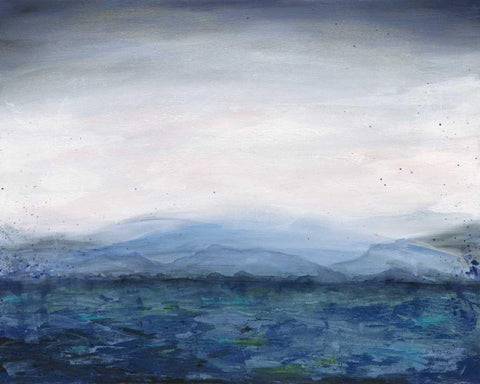 Mountain Lake Black Ornate Wood Framed Art Print with Double Matting by Prahl, Courtney