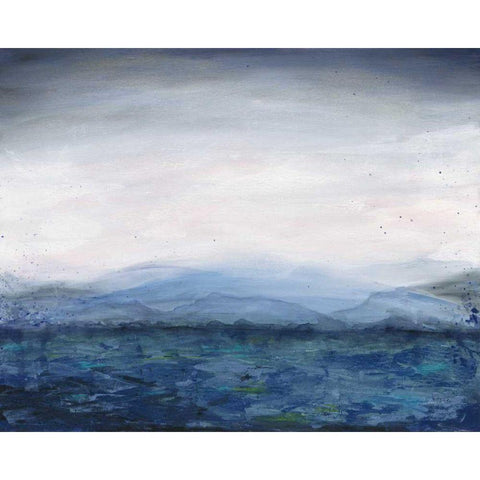 Mountain Lake White Modern Wood Framed Art Print by Prahl, Courtney