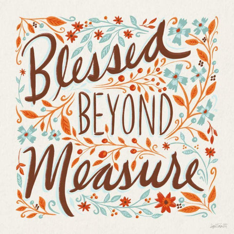 Blessed Beyond Measure I Black Modern Wood Framed Art Print with Double Matting by Tavoletti, Anne