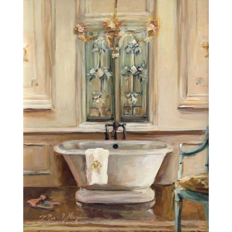 Classical Bath III - Wag White Modern Wood Framed Art Print by Hageman, Marilyn