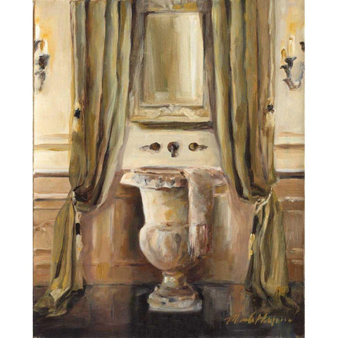 Classical Bath IV Black Modern Wood Framed Art Print with Double Matting by Hageman, Marilyn