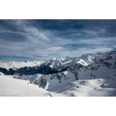 Mountain Cabin Gold Ornate Wood Framed Art Print with Double Matting by Eichman, Andre