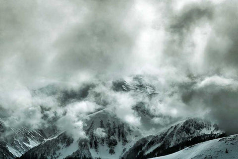 Through the Clouds Black Ornate Wood Framed Art Print with Double Matting by Eichman, Andre