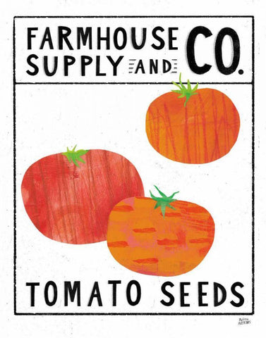 Kitchen Garden Seed Packet III Black Ornate Wood Framed Art Print with Double Matting by Averinos, Melissa