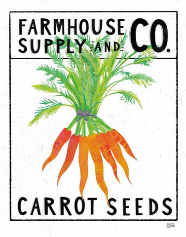 Kitchen Garden Seed Packet IV Black Ornate Wood Framed Art Print with Double Matting by Averinos, Melissa