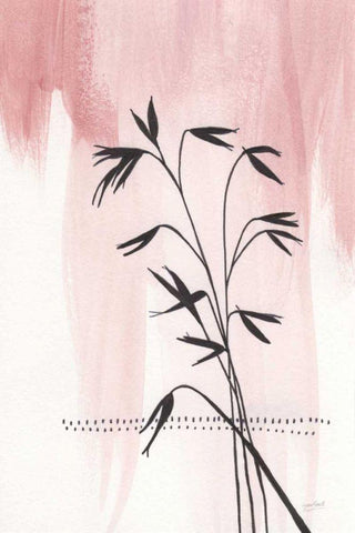 Valentine Blush I Black Ornate Wood Framed Art Print with Double Matting by Mack, Lynn