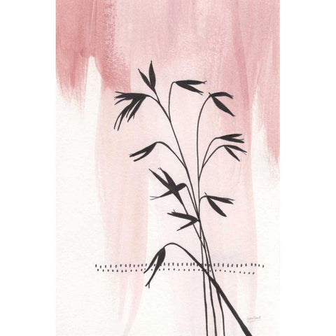 Valentine Blush I Black Modern Wood Framed Art Print with Double Matting by Mack, Lynn