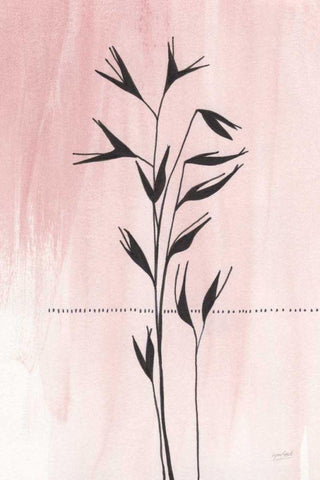 Valentine Blush II White Modern Wood Framed Art Print with Double Matting by Mack, Lynn