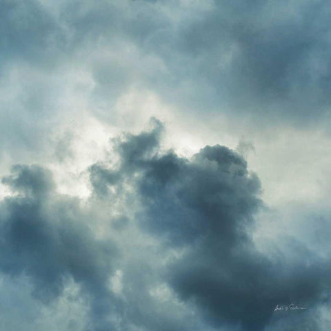 Cloud Circle II Crop Bright White Modern Wood Framed Art Print by Eichman, Andre