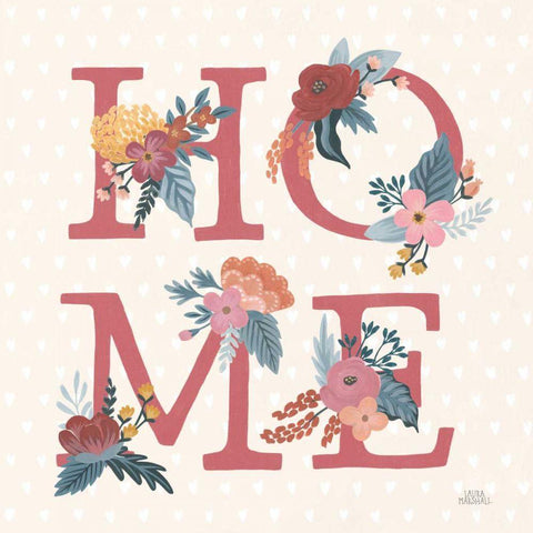 Love Letters IX White Modern Wood Framed Art Print with Double Matting by Marshall, Laura