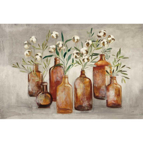 Cotton Still Life I Gray White Modern Wood Framed Art Print by Purinton, Julia