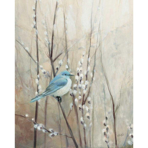 Pretty Birds Neutral IV Crop Gold Ornate Wood Framed Art Print with Double Matting by Purinton, Julia