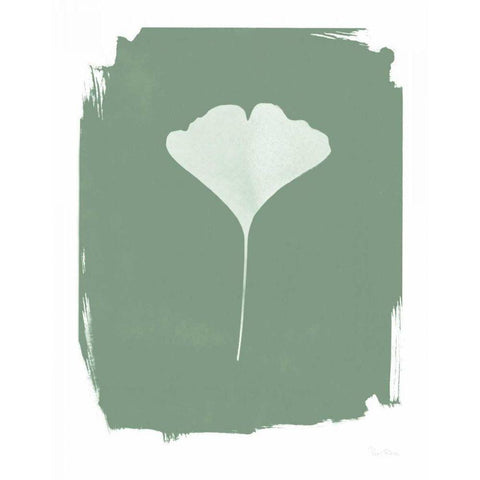 Nature by the Lake Gingko I Green Black Modern Wood Framed Art Print by Rhue, Piper