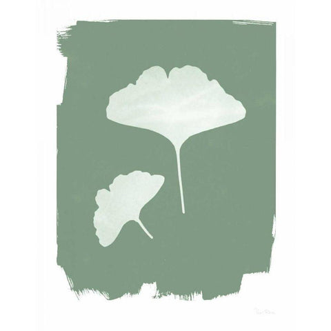 Nature by the Lake Gingko II Green White Modern Wood Framed Art Print by Rhue, Piper