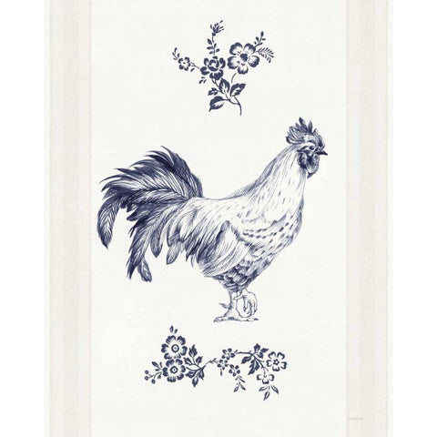 Summer Chickens I Gold Ornate Wood Framed Art Print with Double Matting by Nai, Danhui