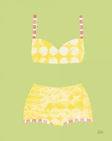 Bathing Beauties I Pastel Black Ornate Wood Framed Art Print with Double Matting by Averinos, Melissa