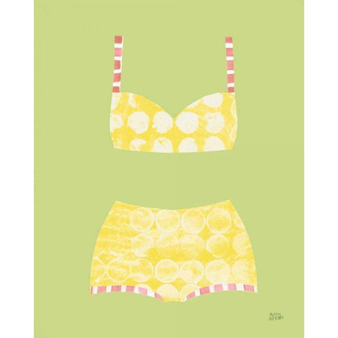 Bathing Beauties I Pastel White Modern Wood Framed Art Print by Averinos, Melissa