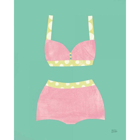 Bathing Beauties III Pastel Black Modern Wood Framed Art Print by Averinos, Melissa