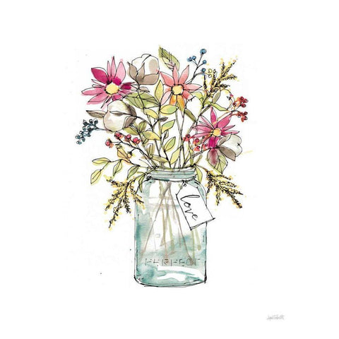 Festive Foliage II Summer White Modern Wood Framed Art Print by Tavoletti, Anne