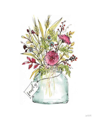 Festive Foliage III Summer White Modern Wood Framed Art Print with Double Matting by Tavoletti, Anne