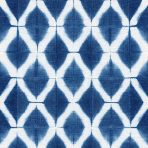 Shibori Square V White Modern Wood Framed Art Print with Double Matting by Green, Nancy