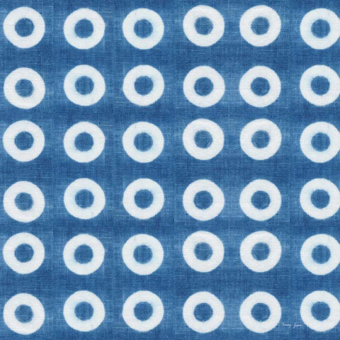 Shibori Square VII White Modern Wood Framed Art Print with Double Matting by Green, Nancy