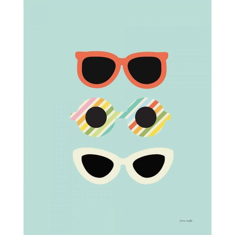 Glamour Sunglasses Gold Ornate Wood Framed Art Print with Double Matting by Kelle, Ann