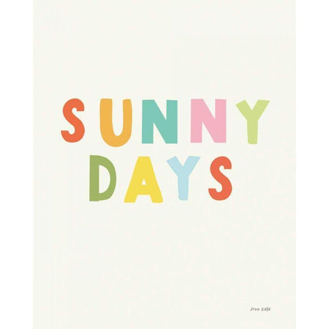 Sunny Days Black Modern Wood Framed Art Print with Double Matting by Kelle, Ann