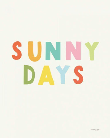 Sunny Days White Modern Wood Framed Art Print with Double Matting by Kelle, Ann