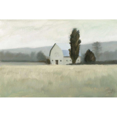 Quiet Valley White Modern Wood Framed Art Print by Wiens, James