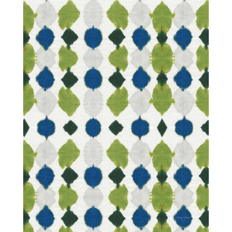 Watermark I Blue Green Gold Ornate Wood Framed Art Print with Double Matting by Green, Nancy