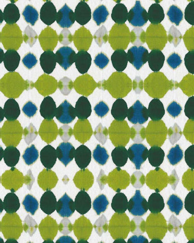 Watermark II Blue Green Black Ornate Wood Framed Art Print with Double Matting by Green, Nancy