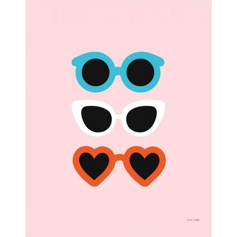 Sunglasses for All II Black Modern Wood Framed Art Print by Kelle, Ann