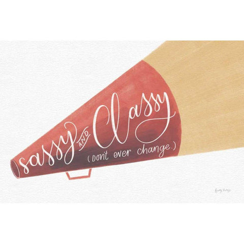Sassy and Classy White Modern Wood Framed Art Print by Thorns, Becky