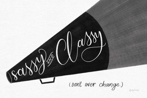 Sassy and Classy BW Black Ornate Wood Framed Art Print with Double Matting by Thorns, Becky