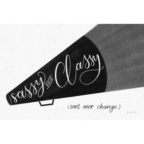 Sassy and Classy BW White Modern Wood Framed Art Print by Thorns, Becky