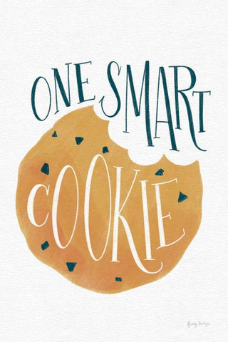 One Smart Cookie White Modern Wood Framed Art Print with Double Matting by Thorns, Becky