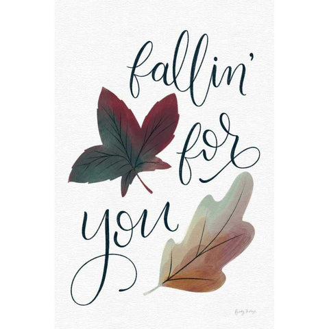 Fallin For You Black Modern Wood Framed Art Print by Thorns, Becky