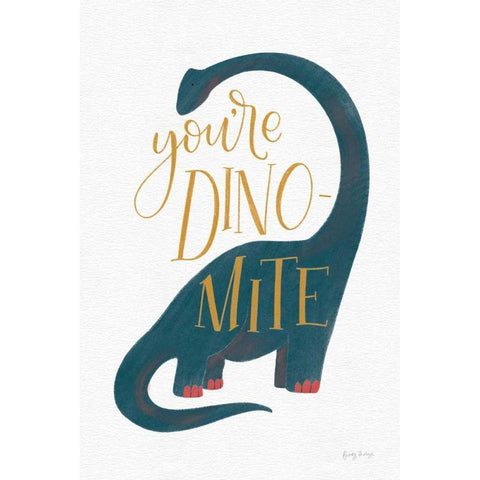Dinomite Black Modern Wood Framed Art Print with Double Matting by Thorns, Becky